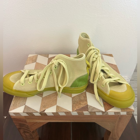 adidas Women’s Yellow High-Top Sneakers - Picture 6 of 8